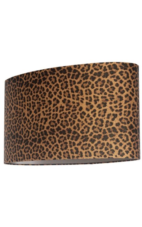Owalna aksamitna lampka z wzorem leopardowym 60 cm