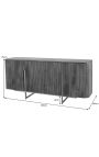 4-porta GABBY mango sideboard com base dourada - 160 cm