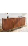 4-deurs GABBY mango dressoir met gouden onderstel - 160 cm