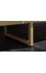 4-deurs GABBY mango dressoir met zwart marmeren blad - 160 cm