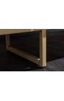 Mesa de café GAY en madera de mango con tapa de mármol negro