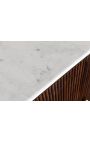 4-porta GABBY manga sideboard com mármore branco top - 180 cm