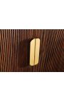 4-deurs GABBY mango kast met wit marmeren top - 180 cm