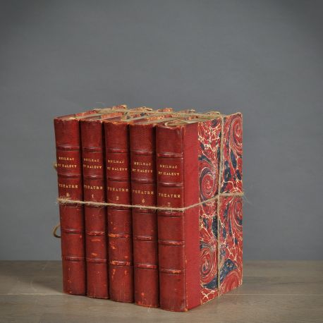 set-of-5-old-red-books-18th-