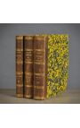 Set van 3 bruine rode boeken 19e eeuw