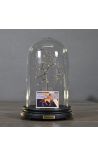 Globe au Zodiaque (Sagittaire) en verre sur support en bois