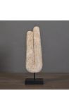 Grande amuleto in pietra sulla base nera Oudjat degli occhi