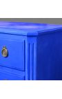 Commode Suédoise coloris bleu "Klein" patiné à 3 tiroirs