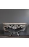 Velké Louis XV Konzola ve stylu Rocaille z přírodního patinovaného dřeva