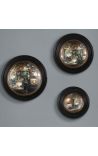 Set of 3 round convex mirrors said witch mirror