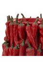 Červená paprika váza v emailovanom porceláne