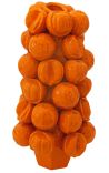 Oranje vaas in geëmailleerd porselein