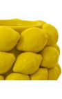 Vaso grande con decorazione di limone in porcellana smaltata