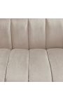 LETO 2-Sitzer-Sofa aus champagnerfarbenem Samt mit schwarzen Beinen