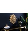Decorazione parete facciale in alluminio leone oro - 35 cm