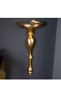 Mūsdienu baroka sienas konsole 80 cm no zelta alumīnija - 1
