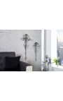 Console murale baroque moderne 60 cm en aluminium argenté