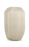 Vase AURE en verre beige dépoli à facettes géométriques - Taille XL
