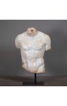 Scultura Torso di Discoforo su supporto in metallo nero