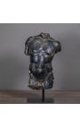 Escultura "Torso de Hermes" preto no suporte de metal preto - 1