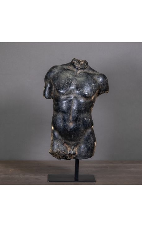 Sculpture "Torso of Hermes" black on black metal support - 1