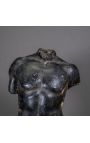 Escultura "Torso de Hermes" preto no suporte de metal preto - 7