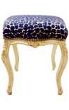 Louis XV reposapeus d'estil barroc amb lleopard i fusta daurada