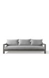 Sofa 3 Seater Nai Harn tela beige y aluminio taupe