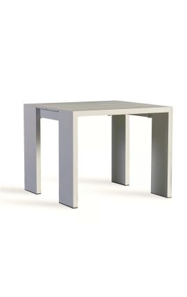 Tabella laterale "Nai Harn" in alluminio di colore turchino