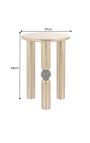 Table d'appoint "Boule noire" en aluminium doré