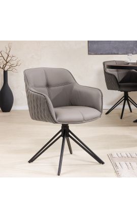 Set di 2 sedie da pranzo di design "euforico" in pelle viola