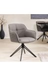 Set de 2 scaune de mâncare Euforică design în piele taupe