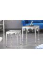 Masa laterală pătrată "TOPITE" aluminiu de argint - 50 cm