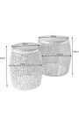 Set van 2 ronde tafels CORY goud en goudtop in acacia