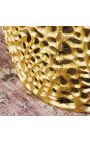 Conjunto de 2 mesas redondas CORY oro y oro en acacia