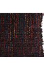 Cuscino quadrato tessuto ricci e satinato multicolore e nero 45 x 45
