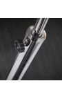 Lămpi de podea 170-205cm bază de marmură albă, umbrelă acrilică portocalie