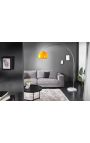 Lâmpada de assoalho 170-205cm base de mármore branco, laranja acrílico lampshade