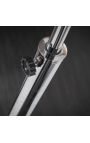 Vloerlamp 170-205cm wit marmeren ondergrond, witte acryl lampjas