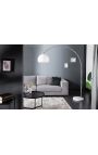 Lampa de podea 170-205cm, bază de marmură albă, umbrelă acrilică albă