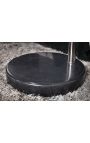Lampada da terra 170-210cm base in marmo nero, cromo ombra