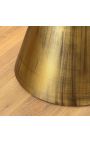 Table ronde "SHAVIA" avec pied couleur laiton et plateau en marbre blanc