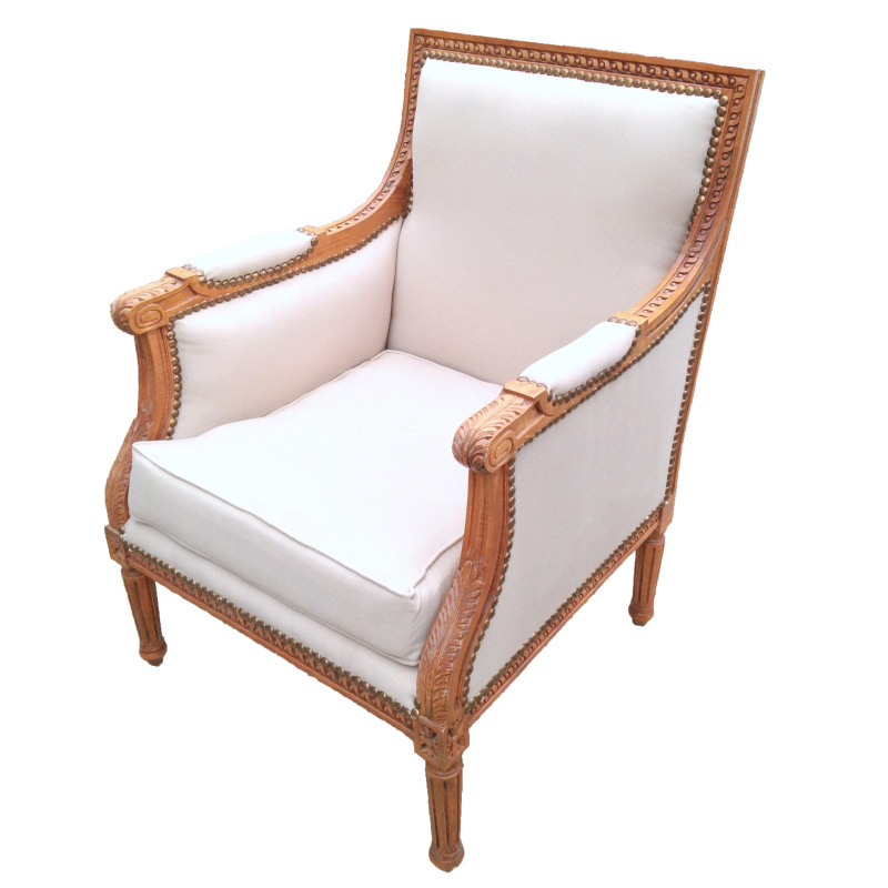 French louis xvi style bergere chair 1