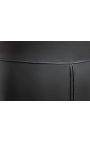 Chaise de repas moderne et rotative "LESARCS" en cuir noir