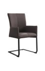 Set von 2 Essssesseln "SO" taupe lederdesign