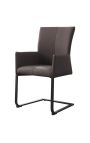 Set von 2 Essssesseln "SO" taupe lederdesign