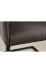Set di 2 poltrone da pranzo "SO" design in pelle taupe