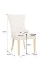 Set av to moderne barokke stolar, diamantrygg, beige og gull