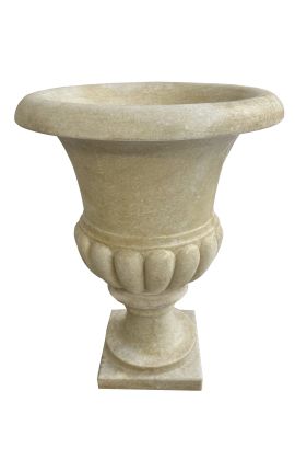 Store Medici-vaser i gammel hvid marmor 75 75 cm