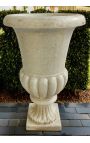 Gerro de Medici molt gran en marbre blanc envellit – 95 cm